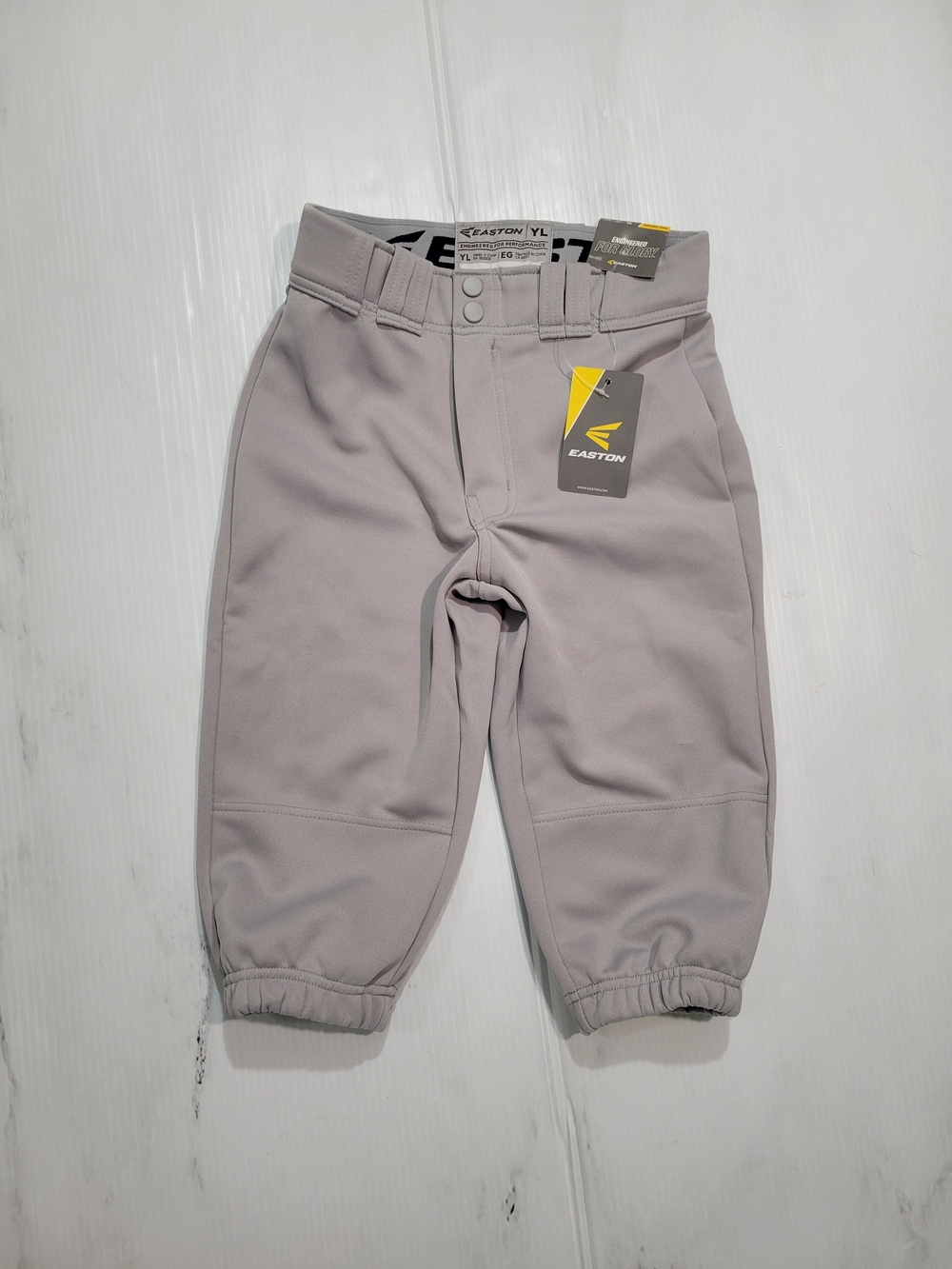 Easton Pro+ Knicker Youth Baseball Pants Grey Size Youth Large YL NWT